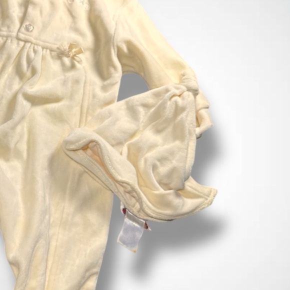 Yellow Velour Baby Sleeper Set - Picture 2 of 4